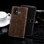 For Umidigi Bison Pro idewei Crocodile Texture Leather Phone Case(Dark Blue)