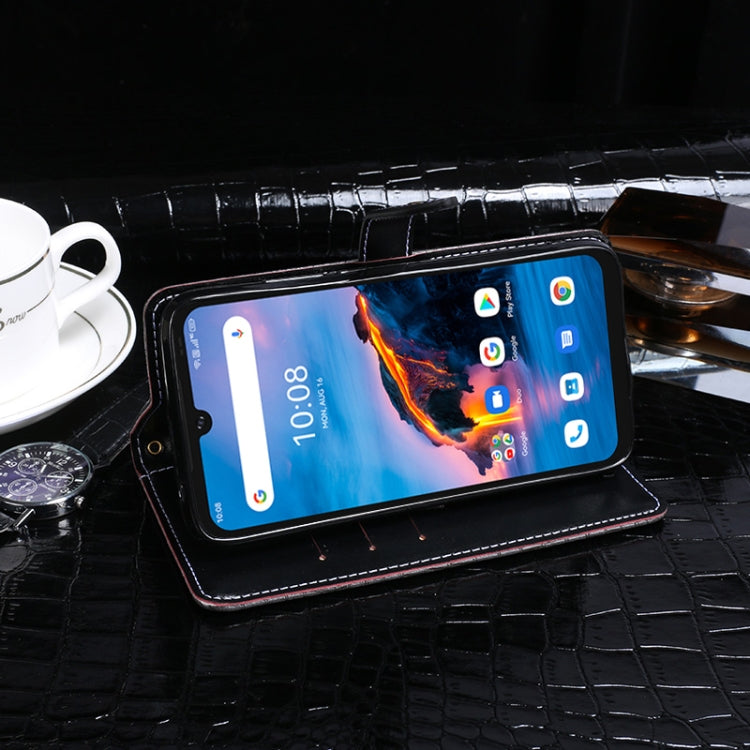 For Umidigi Bison Pro idewei Crocodile Texture Leather Phone Case(Dark Blue)