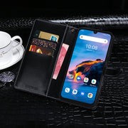 For Umidigi Bison Pro idewei Crocodile Texture Leather Phone Case(Black)