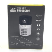 T400 100 inch Screen 3000 Lumens LED Mini Projector, Plug Type:US Plug(Black White)