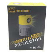 T400 100 inch Screen 3000 Lumens LED Mini Projector, Plug Type:UK Plug(Grey Yellow)