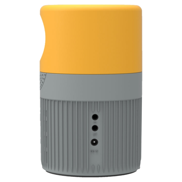 T400 100 inch Screen 3000 Lumens LED Mini Projector, Plug Type:AU Plug(Grey Yellow)