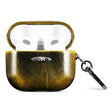 Oil Wax Leather Texture Earphone Protective Case with Hang Buckle For AirPods 3(Yellow) - For AirPods 3 by PMc TechLife | Online Shopping South Africa | PMc TechLife | Buy Now Pay Later Mobicred