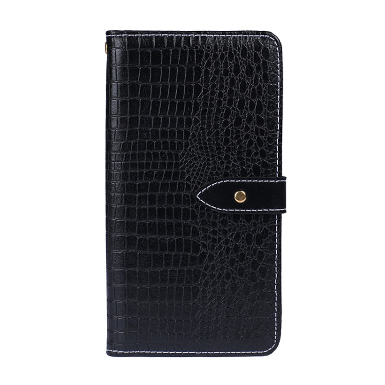 For TCL 30 SE idewei Crocodile Texture Leather Phone Case(Black)