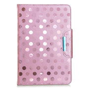 For 10 inch Universal Tablet Solid Color Wave Point Horizontal Flip Leather Case  , with Holder(Rose Gold)