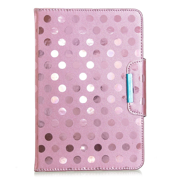 For 10 inch Universal Tablet Solid Color Wave Point Horizontal Flip Leather Case  , with Holder(Rose Gold)