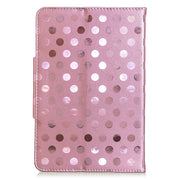 For 10 inch Universal Tablet Solid Color Wave Point Horizontal Flip Leather Case  , with Holder(Rose Gold)