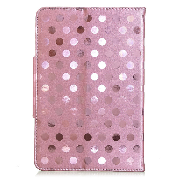 For 10 inch Universal Tablet Solid Color Wave Point Horizontal Flip Leather Case  , with Holder(Rose Gold)