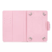 For 10 inch Universal Tablet Solid Color Wave Point Horizontal Flip Leather Case  , with Holder(Rose Gold)
