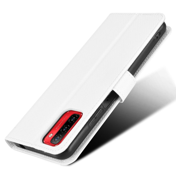 For Ulefone Note 12P Diamond Texture Leather Phone Case(White)