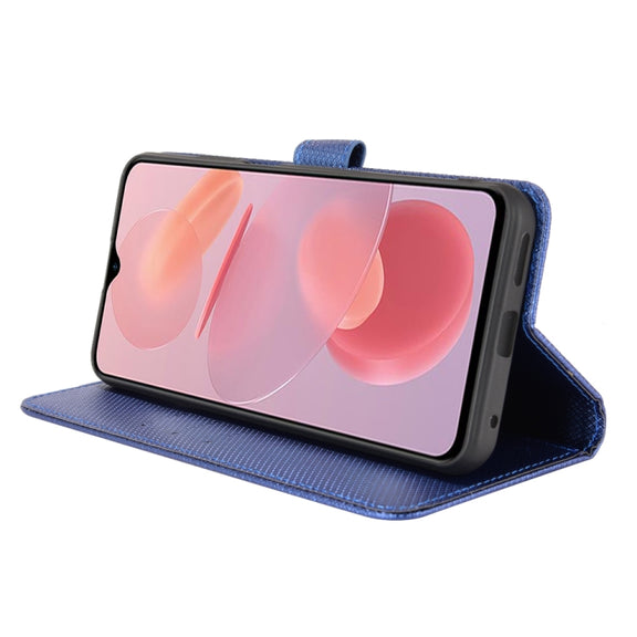For Ulefone Note 12P Diamond Texture Leather Phone Case(Blue)