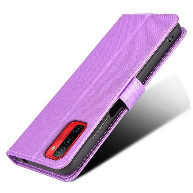 For Ulefone Note 12P Diamond Texture Leather Phone Case(Purple)