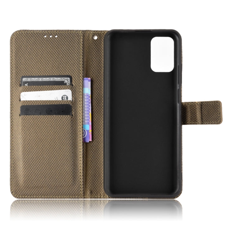 For Ulefone Note 12P Diamond Texture Leather Phone Case(Brown)