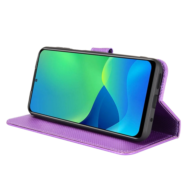 For Ulefone Note 13P Diamond Texture Leather Phone Case(Purple)