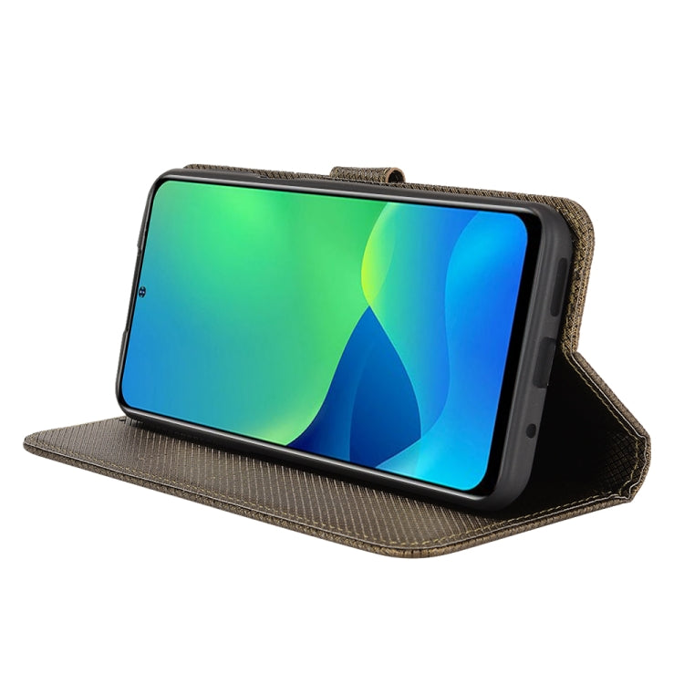 For Ulefone Note 13P Diamond Texture Leather Phone Case(Brown)