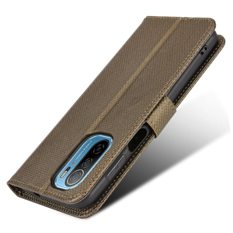 For Ulefone Note 13P Diamond Texture Leather Phone Case(Brown)
