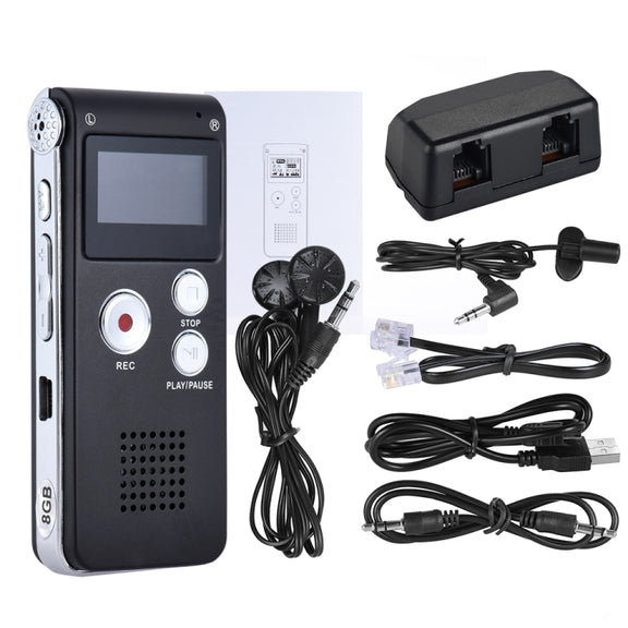 SK-012 4GB USB Dictaphone Digital Audio Voice Recorder with WAV MP3 Player VAR Function(Grey)