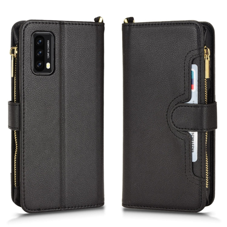 For Blackview A90 Litchi Texture Zipper Leather Phone Case(Black)