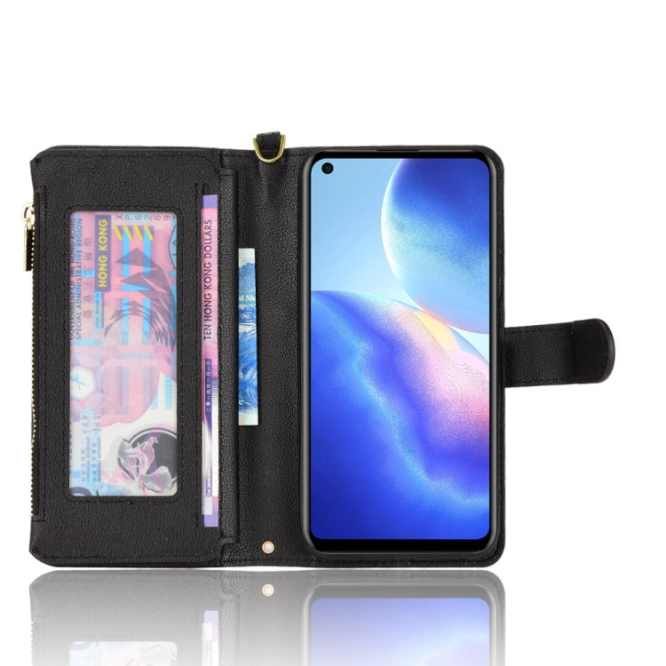 For Blackview A90 Litchi Texture Zipper Leather Phone Case(Black)