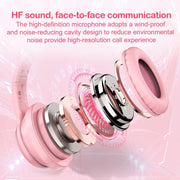 ONIKUMA B90 RGB Lighting Wireless Bluetooth Headphone (Pink)