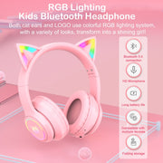 ONIKUMA B90 RGB Lighting Wireless Bluetooth Headphone (Pink)