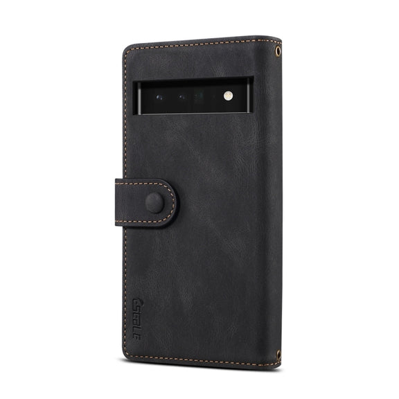 For Google Pixel 6a Retro Frosted Horizontal Flip Leather Phone Case(Black)
