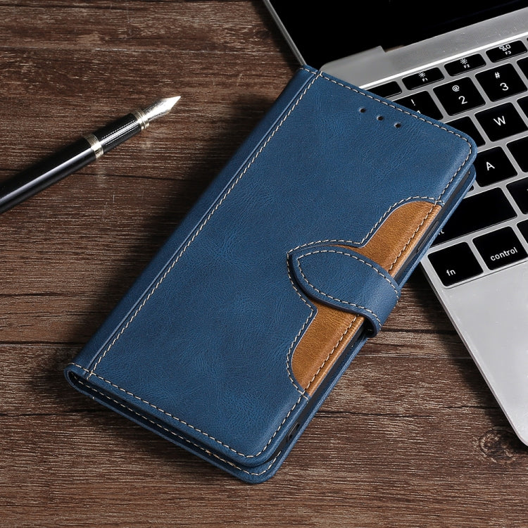 For Doogee N40 Pro Skin Feel Straw Hat Magnetic Buckle Leather Phone Case(Blue)