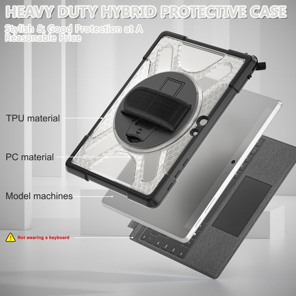 For Microsoft Surface Go 4 / 3 / 2 / 1 TPU + PC Tablet Case(Transparent)