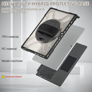 For MicroSoft Surface Pro 4 / 5 / 6 / 7 TPU + PC Tablet Case(Tea Color)