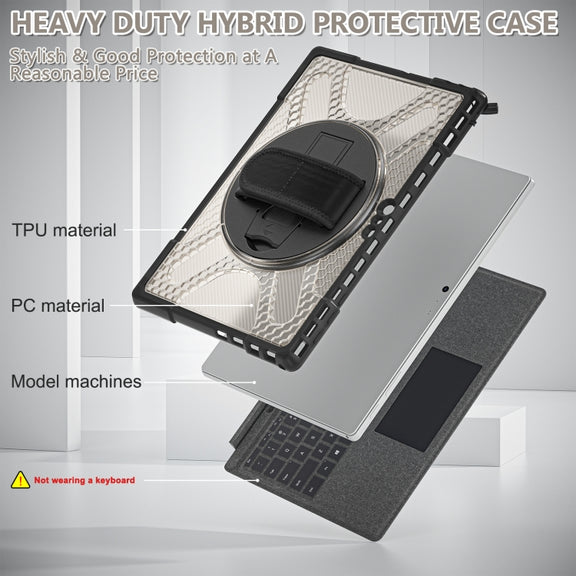 For MicroSoft Surface Pro 4 / 5 / 6 / 7 TPU + PC Tablet Case(Tea Color)