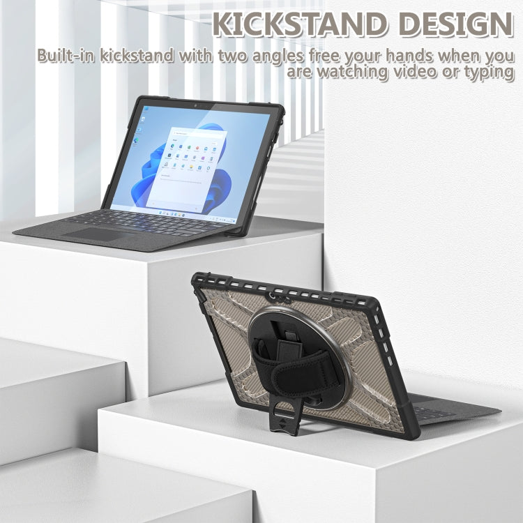 For MicroSoft Surface Pro 4 / 5 / 6 / 7 TPU + PC Tablet Case(Tea Color)
