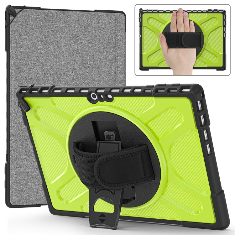 For MicroSoft Surface Pro 4 / 5 / 6 / 7 TPU + PC Tablet Case(Yellow Green)
