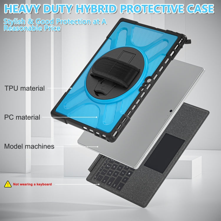 For MicroSoft Surface Pro 4 / 5 / 6 / 7 TPU + PC Tablet Case(Blue)