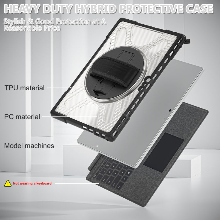 For MicroSoft Surface Pro 4 / 5 / 6 / 7 TPU + PC Tablet Case(Transparent)