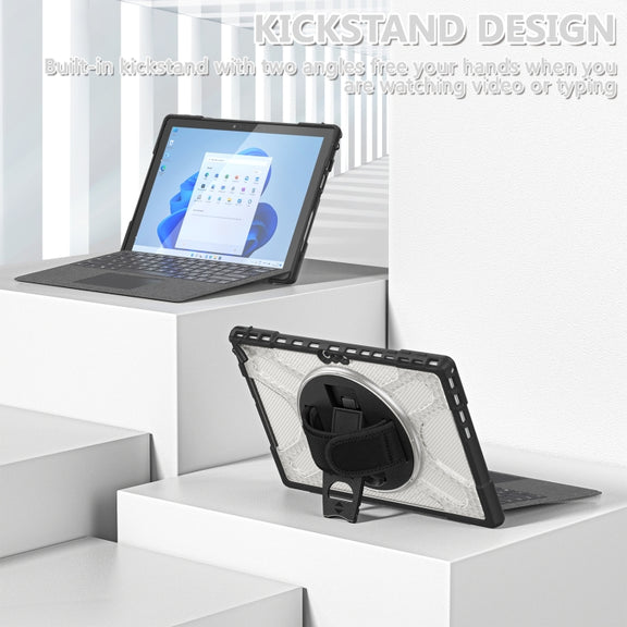 For MicroSoft Surface Pro 4 / 5 / 6 / 7 TPU + PC Tablet Case(Transparent)