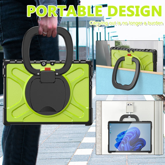 For MicroSoft Surface Pro 8 TPU + PC Tablet Case(Yellow Green)