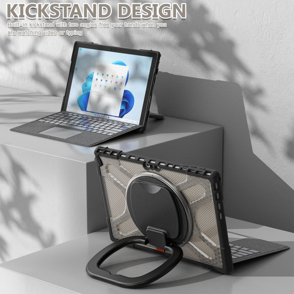 For MicroSoft Surface Pro 4 / 5 / 6 / 7 TPU + PC Tablet Case(Tea Color)