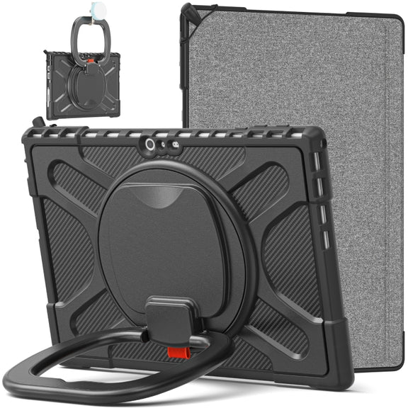 For MicroSoft Surface Pro 4 / 5 / 6 / 7 TPU + PC Tablet Case(Black)