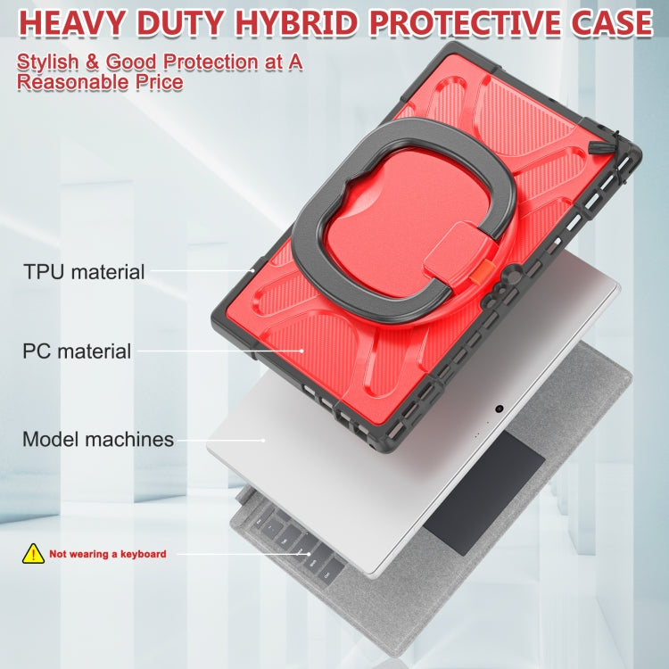 For MicroSoft Surface Pro 4 / 5 / 6 / 7 TPU + PC Tablet Case(Red)