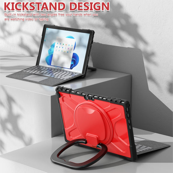 For MicroSoft Surface Pro 4 / 5 / 6 / 7 TPU + PC Tablet Case(Red)