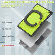 For MicroSoft Surface Pro 4 / 5 / 6 / 7 TPU + PC Tablet Case(Yellow Green)