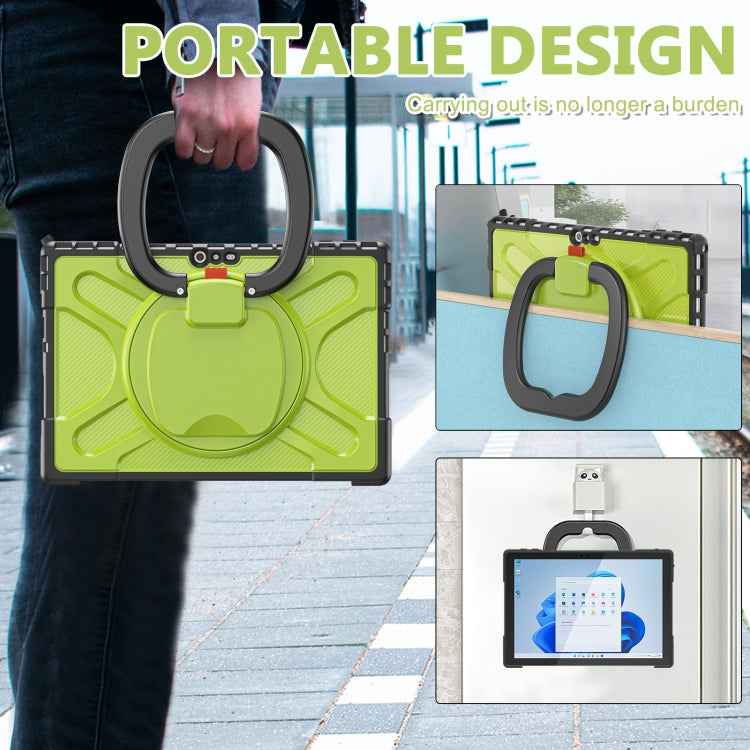 For MicroSoft Surface Pro 4 / 5 / 6 / 7 TPU + PC Tablet Case(Yellow Green)