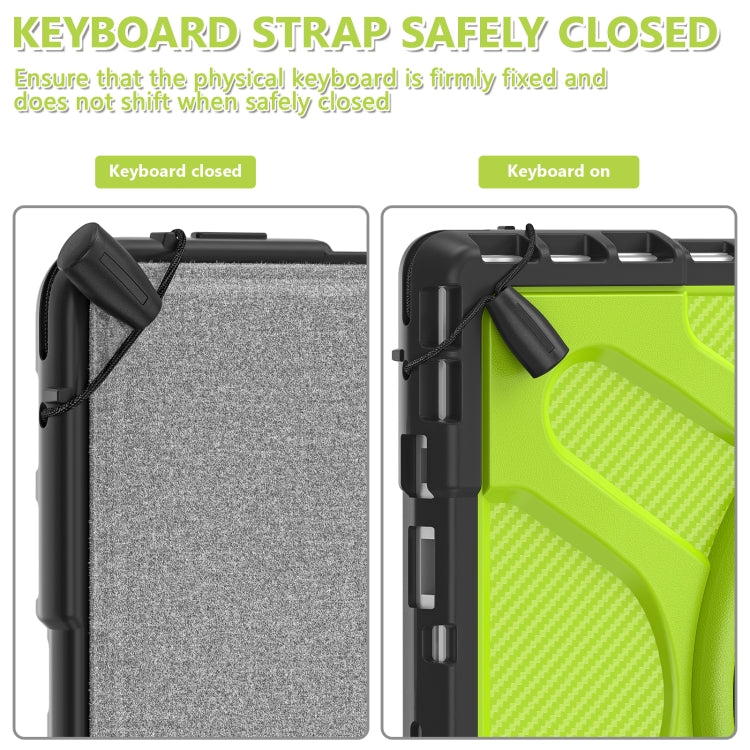For MicroSoft Surface Pro 4 / 5 / 6 / 7 TPU + PC Tablet Case(Yellow Green)