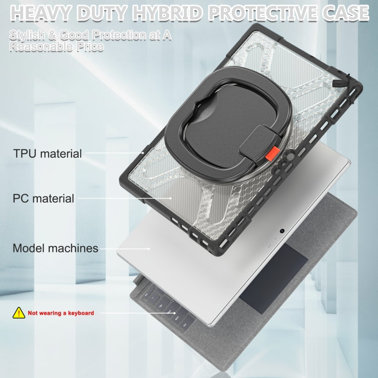 For MicroSoft Surface Pro 4 / 5 / 6 / 7 TPU + PC Tablet Case(Transparent)