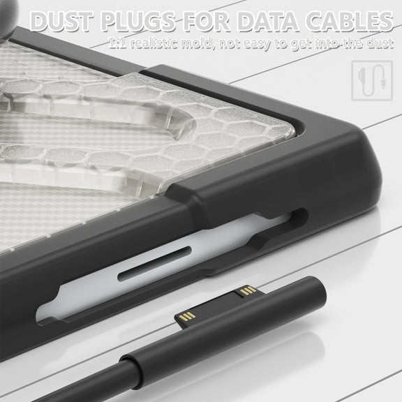 For MicroSoft Surface Pro 4 / 5 / 6 / 7 TPU + PC Tablet Case(Transparent)