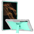 For Samsung Galaxy Tab S9  Ultra / S8 Ultra Silicone + PC Shockproof Protective Tablet Case(Grey + Green) - free shipping - PMC Jewellery - Order now!