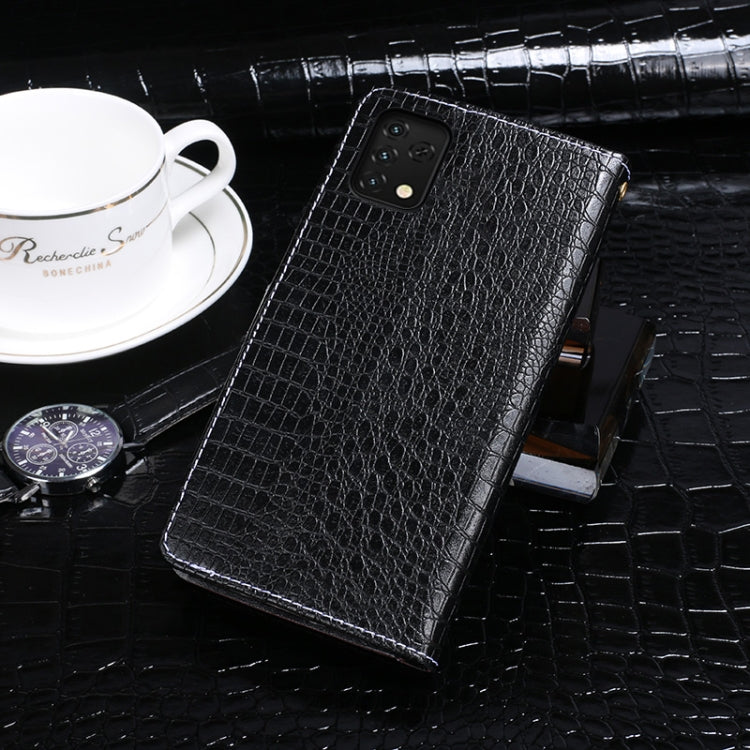 For Umidigi A11S idewei Crocodile Texture Leather Phone Case(Dark Blue)