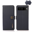 For Google Pixel 7 5G KHAZNEH Custer Genuine Leather RFID Phone Case(Blue) - Google Cases by PMC TechLife | Online Shopping South Africa | PMC TechLife | Buy Now Pay Later Mobicred