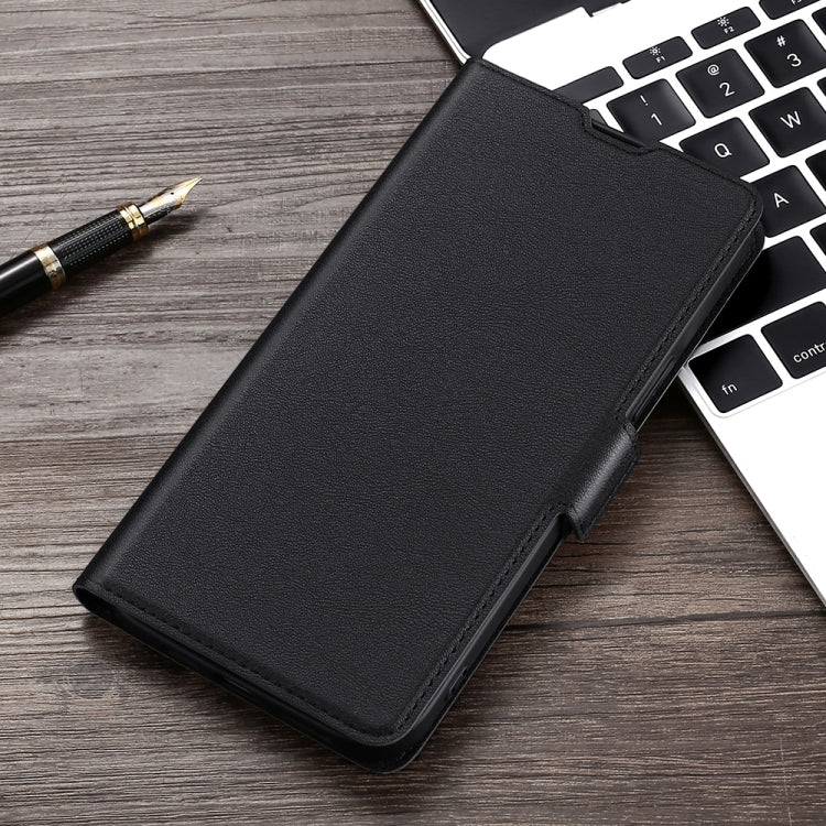 For Huawei P9 Lite Ultra-thin Voltage Side Buckle PU + TPU Leather Phone Case(Black)