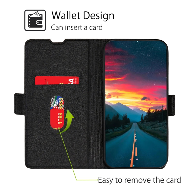 For Huawei P9 Lite Ultra-thin Voltage Side Buckle PU + TPU Leather Phone Case(Black)